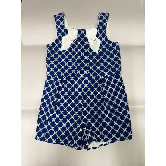 JANIE and JACK Navy/White Embroidered Button Back Jumper, Sz 2T - Picture 1 of 6